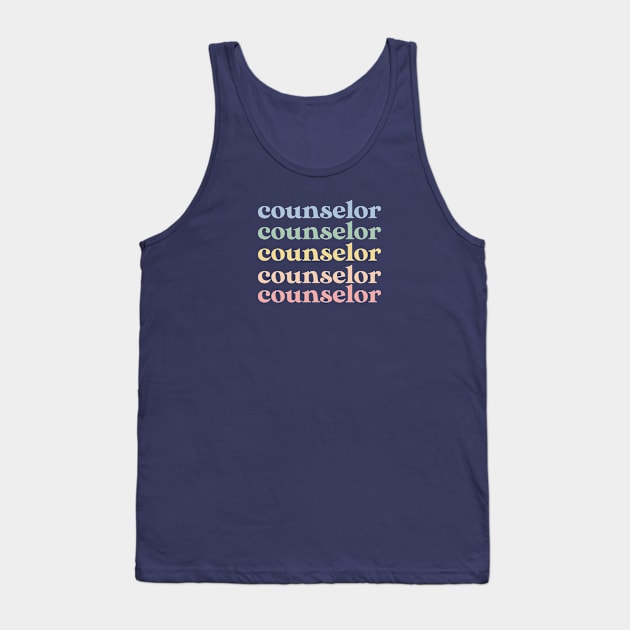 Counselor Gift Retro Counselor Tank Top by kmcollectible